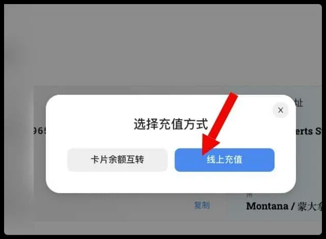 线上充值界面