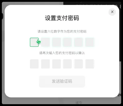 支付密码设置示意