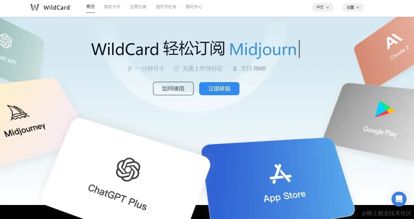 野卡 虚拟卡示意图