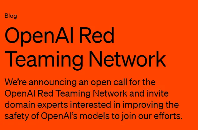 OpenAI Red Teaming Network